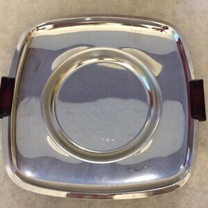 Vintage Stainless Steel Serving Tray